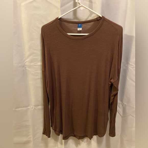 OLD NAVY Espresso Bark, Long Sleeve Luxe Tunic T-Shirt (S) - Picture 10 of 10